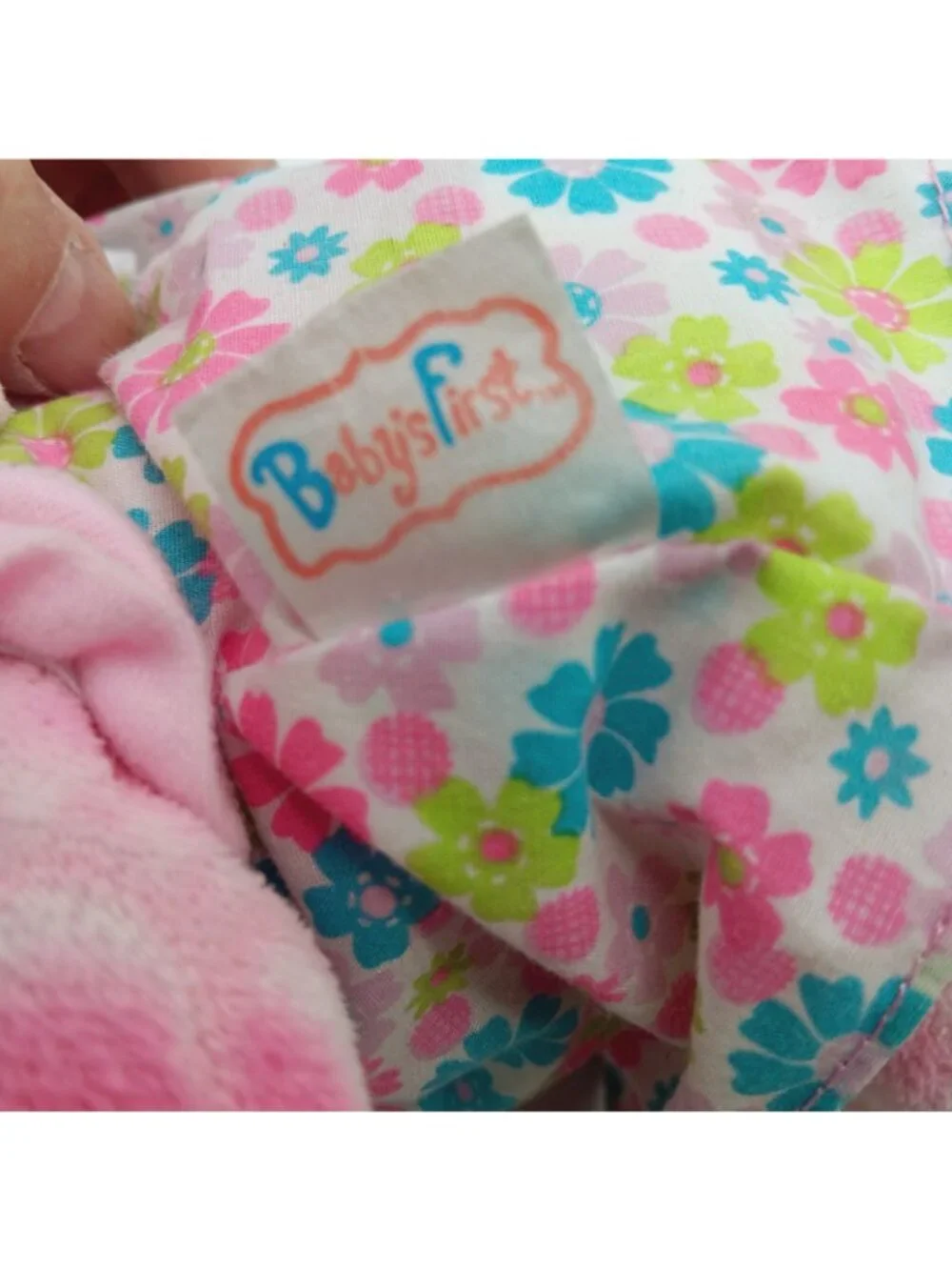 Inter American Baby First Bunny Rabbit Plush Pink Floral 7